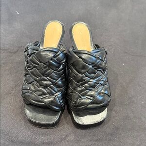 Bottega Veneta
Women's Black Braided Slide Sandals